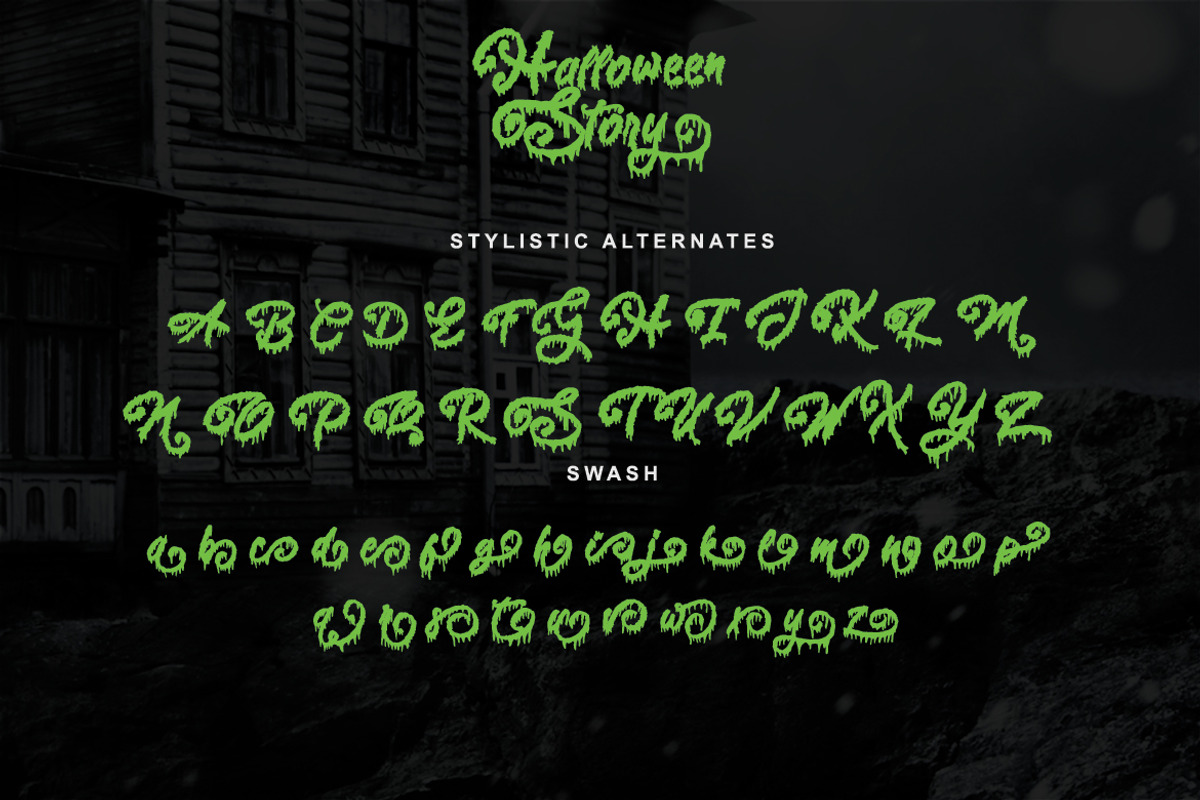 Halloween Story, a Script Font by Letterara (Photo 7 of 9)