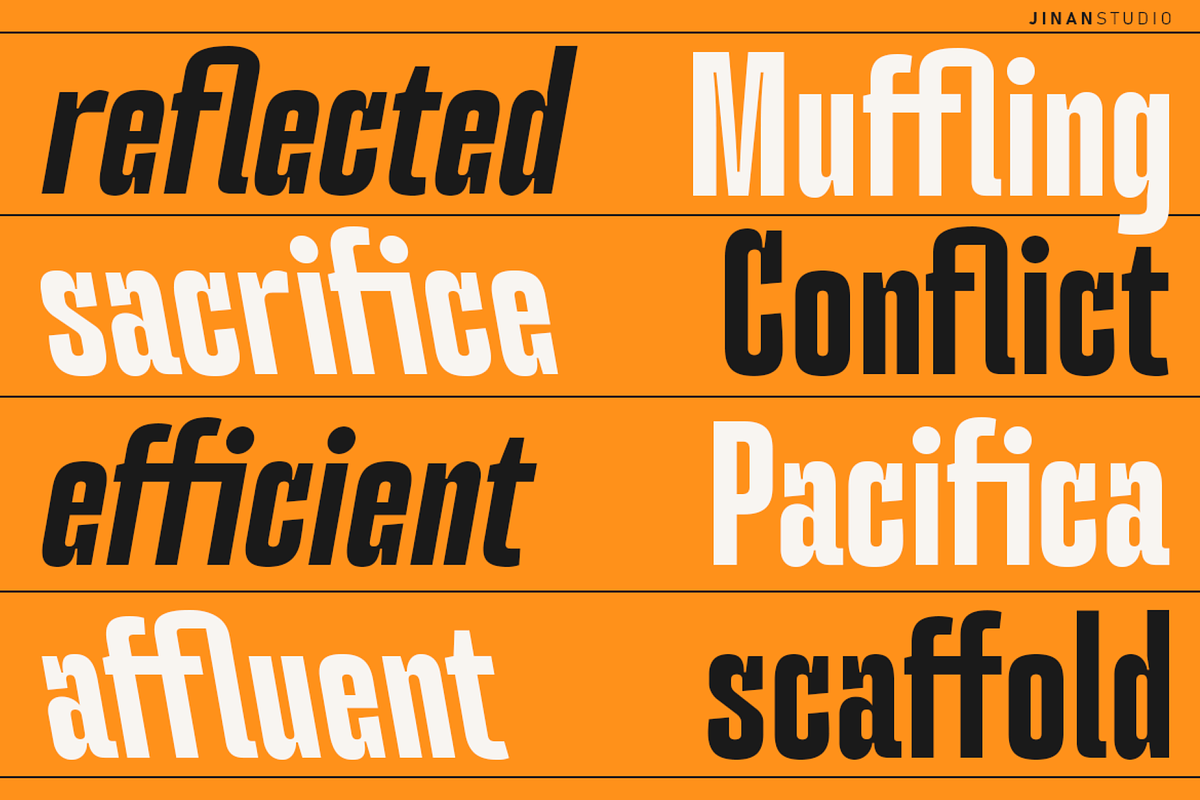 Mogars – A Condensed Sans Serif, a Sans Serif Font by Ainun Jinan (Photo 8 of 12)