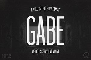 Gabe Sans - Tall Gothic Font Family