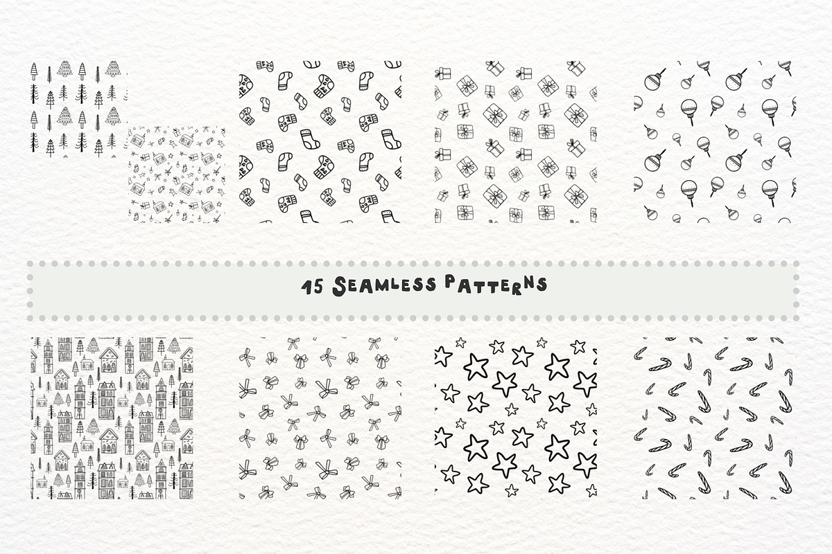 Christmas doodles, patterns, a Decorative Illustration by Anada Arty (Photo 4 of 5)