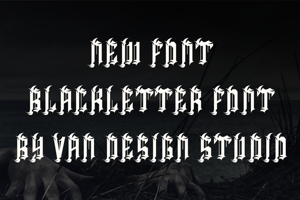 BLACK GORJY, a Blackletter Font by Viswal Studio (Photo 3 of 5)