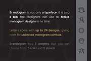Brandogram Stencil One Monogram Font, a Slab Serif Font by Bogdan Casota (Thumbnail 4 of 6)