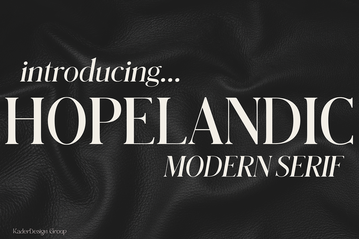 HOPELANDIC Modern Serif, a Serif Font by ALunadoki Design (Photo 1 of 8)