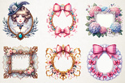 Hand-Drawn Coquette Frame Clipart, an Illustration by RobertsArt (Thumbnail 6 of 8)