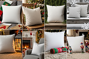 Cozy Christmas Pillow Bundle 400 JPG, a Household Mockup by KennedyStudio (Thumbnail 8 of 13)