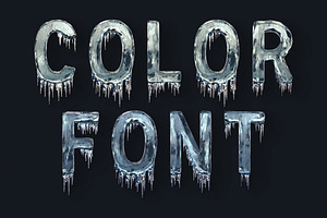 Ice Cold - Color SVG Font, a Font by Deeezy