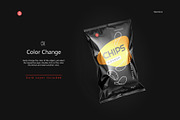 Tilted Glossy Snack Package Mockup, a Packaging Mockup by HelenStock (Thumbnail 2 of 8)
