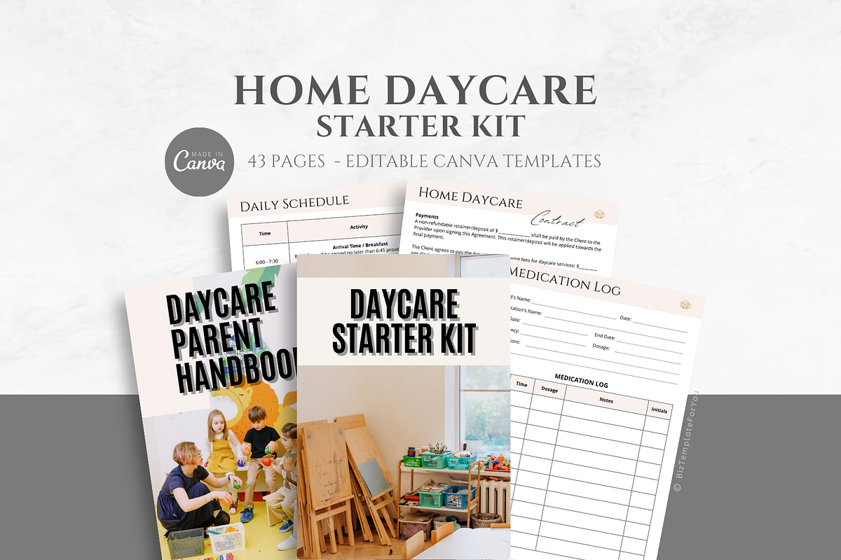 Daycare Starter Kit - Editable Forms, a Marketing Template by BizTemplateForYou (Photo 1 of 5)