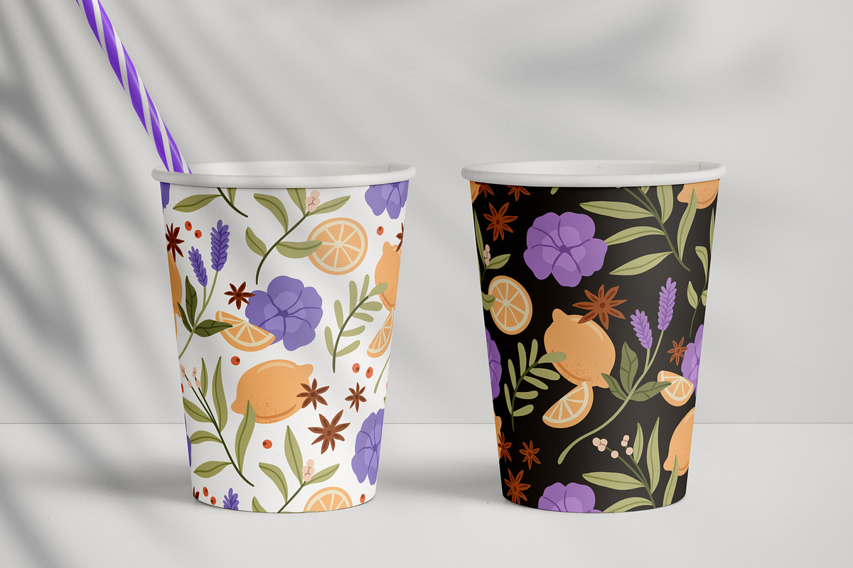 Herbs, flowers seamless patterns, a Pattern Graphic by Good Studio (Photo 4 of 6)