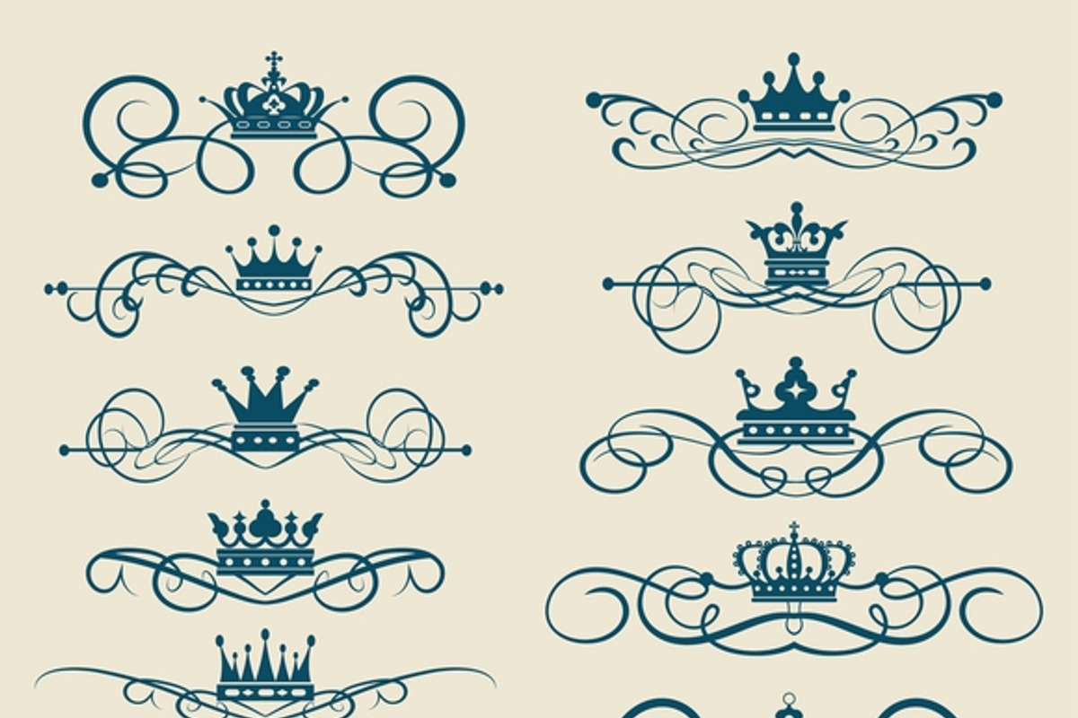 Set Vector Vintage Elements, an Icon by kio (Photo 1 of 4)