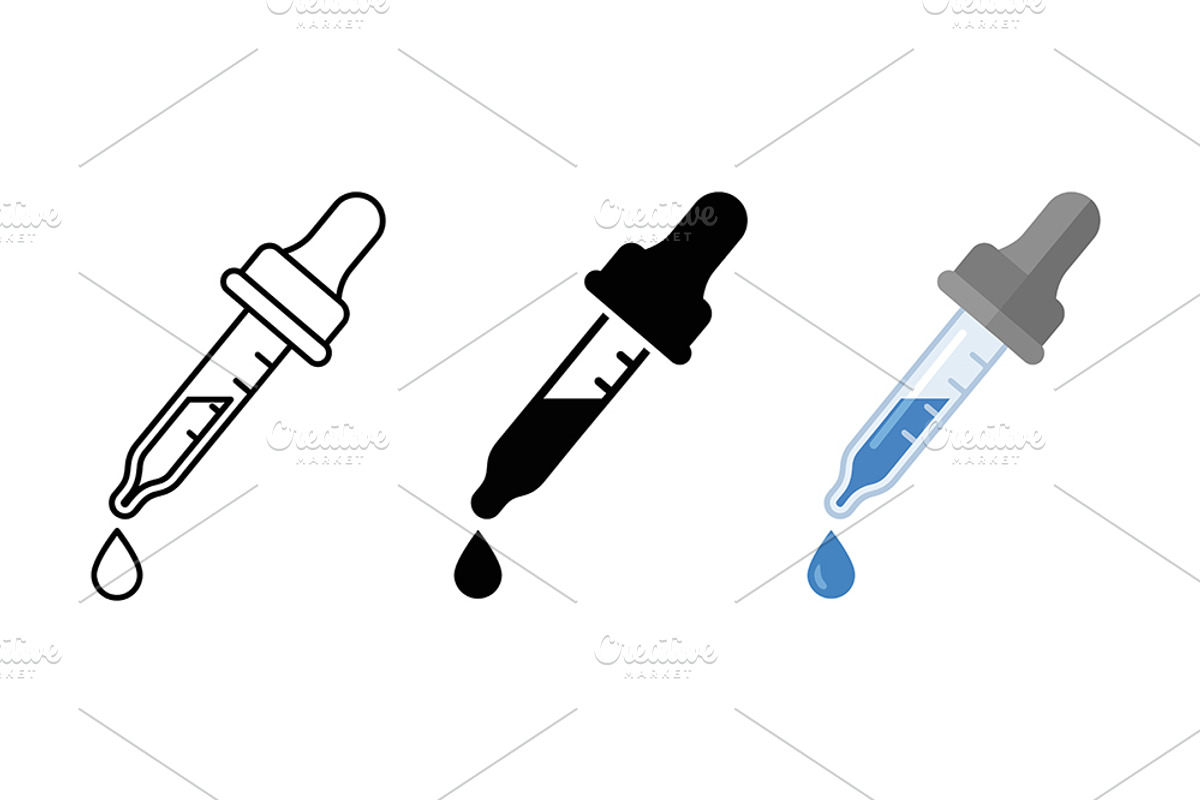 Medical Dropper Vector Icon Set, an Object Graphic by Artonix (Photo 2 of 3)