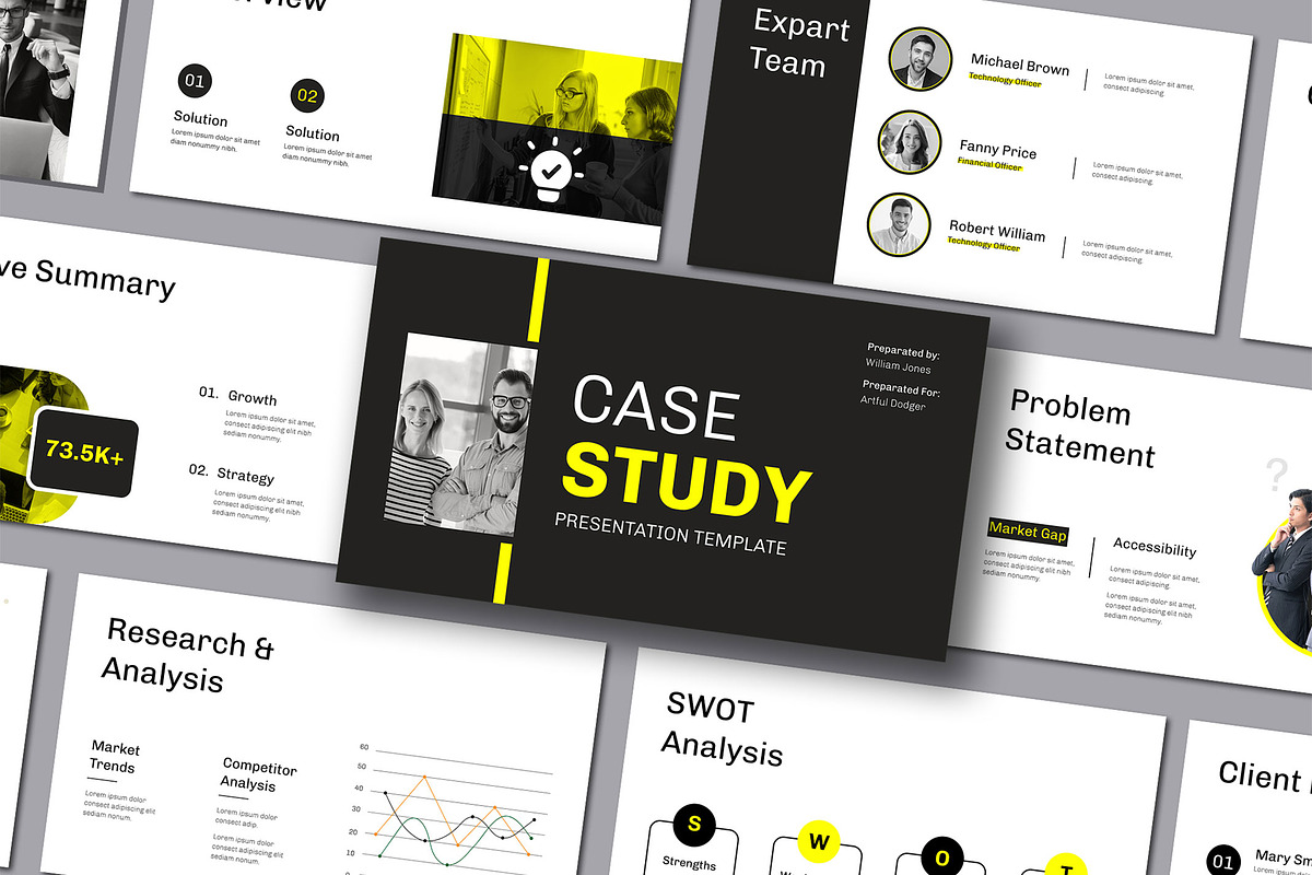 Case Study Presentation Template, a Presentation Template by Mighty-Slide (Photo 1 of 5)