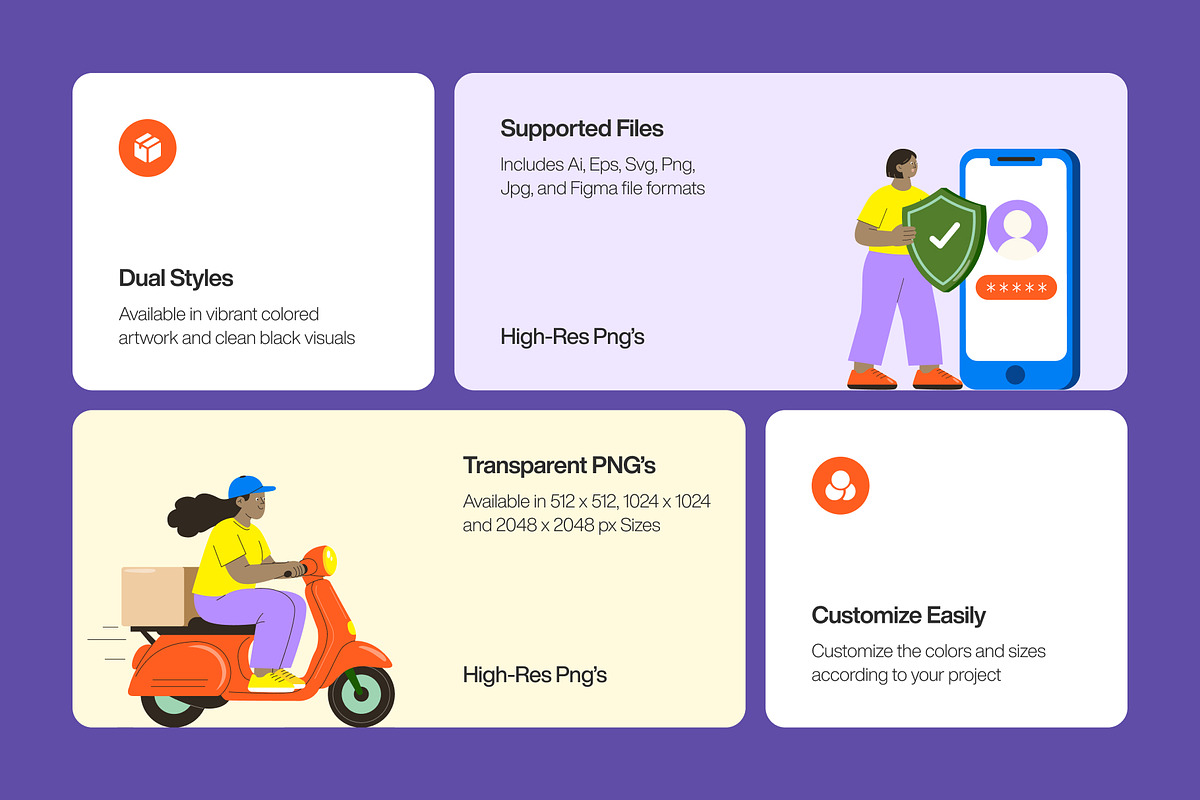 100 E-Commerce Flat Illustrations, a Person Illustration by Brickclay (Photo 2 of 13)