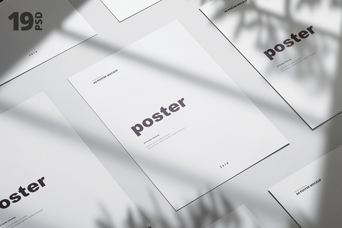 Poster / Flyer Mockups, a Books & Magazine Mockup by WebAndCat (Photo 1 of 21)