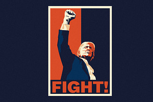 Donald Trump Retro Poster - FIGHT!