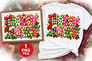 Holly Jolly PNG, Retro Christmas PNG, a Seasonal Illustration by Watercolor design (Thumbnail 2 of 3)
