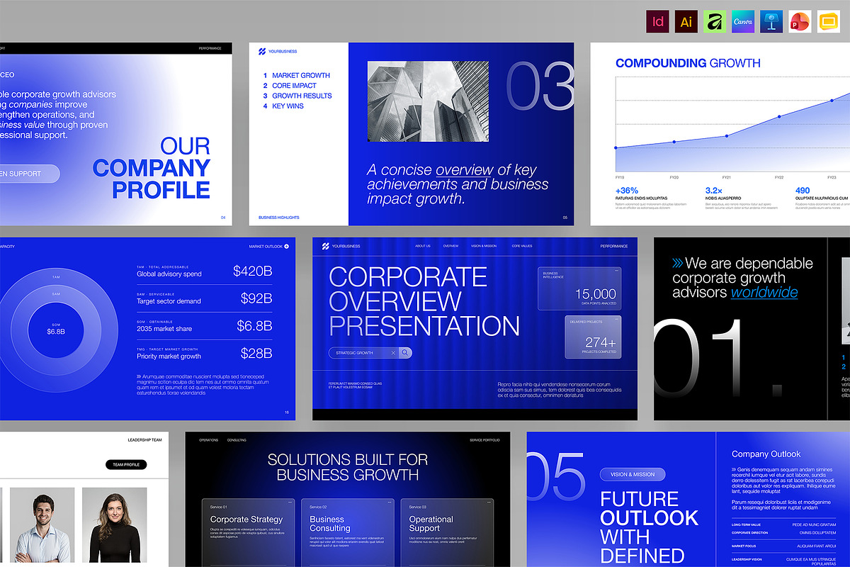 Modern Business Presentation Templat, a Presentation Template by BrandPacks (Photo 1 of 7)