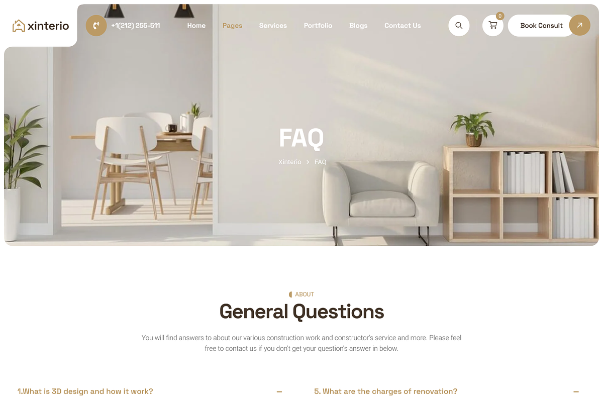 Interior Design WordPress Theme + RT, a WordPress Template by Elite Templates (Photo 8 of 11)