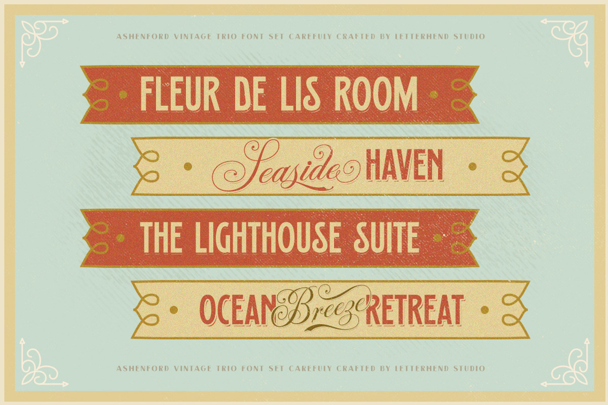 Ashenford – A Vintage Trio Font, a Script Font by Letterhend Studio (Photo 8 of 13)