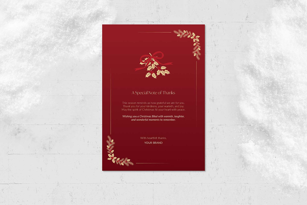 Christmas Thank You Card Template, a Card Template by BrandPacks (Photo 4 of 5)