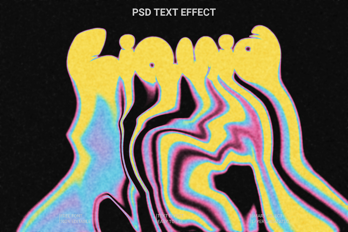 Melting Psychedelic Text Effect, a Layer Style Add-On by Imamul001