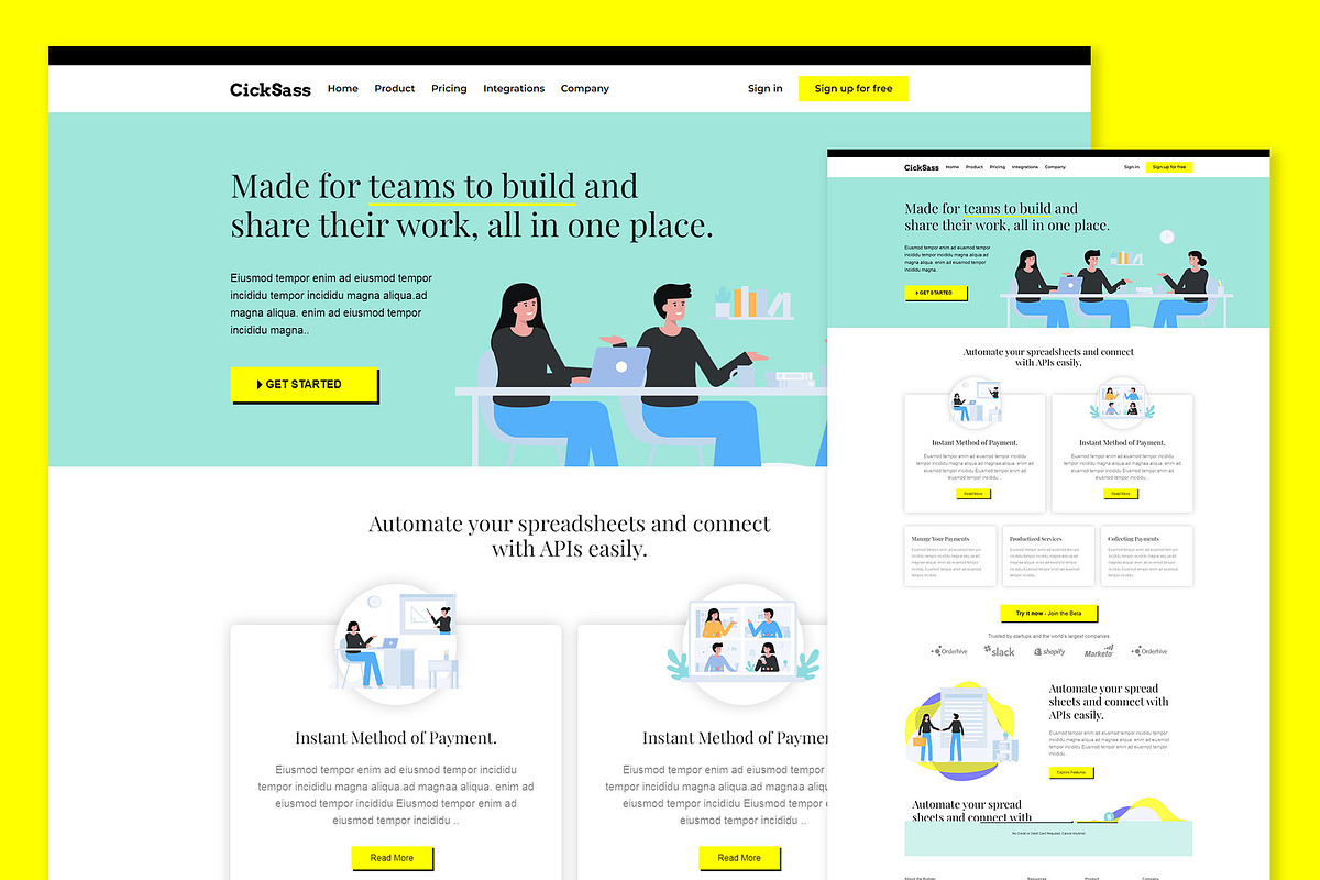 Online Saas Landing Page, a Landing Page Template by K_Srinivas