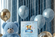 Boy baby shower invitation mockup PS, an Advertising Mockup by Blush Roses Print (Thumbnail 8 of 8)