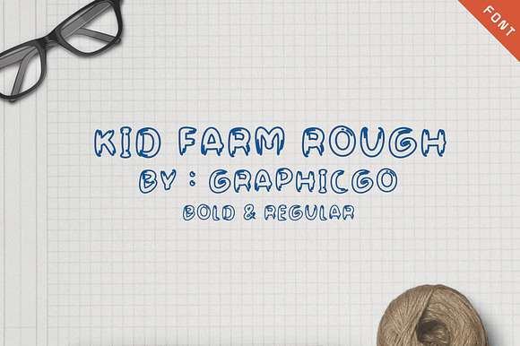 Kid Farm Rough Font preview 4