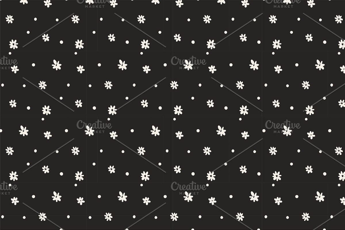 Black & White Organic Patterns, a Pattern Graphic by Lyolya Profitrolya (Photo 5 of 9)