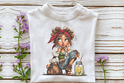 Whimsical Summer Western Girl Clipar, an Illustration by OK Design (Thumbnail 5 of 6)