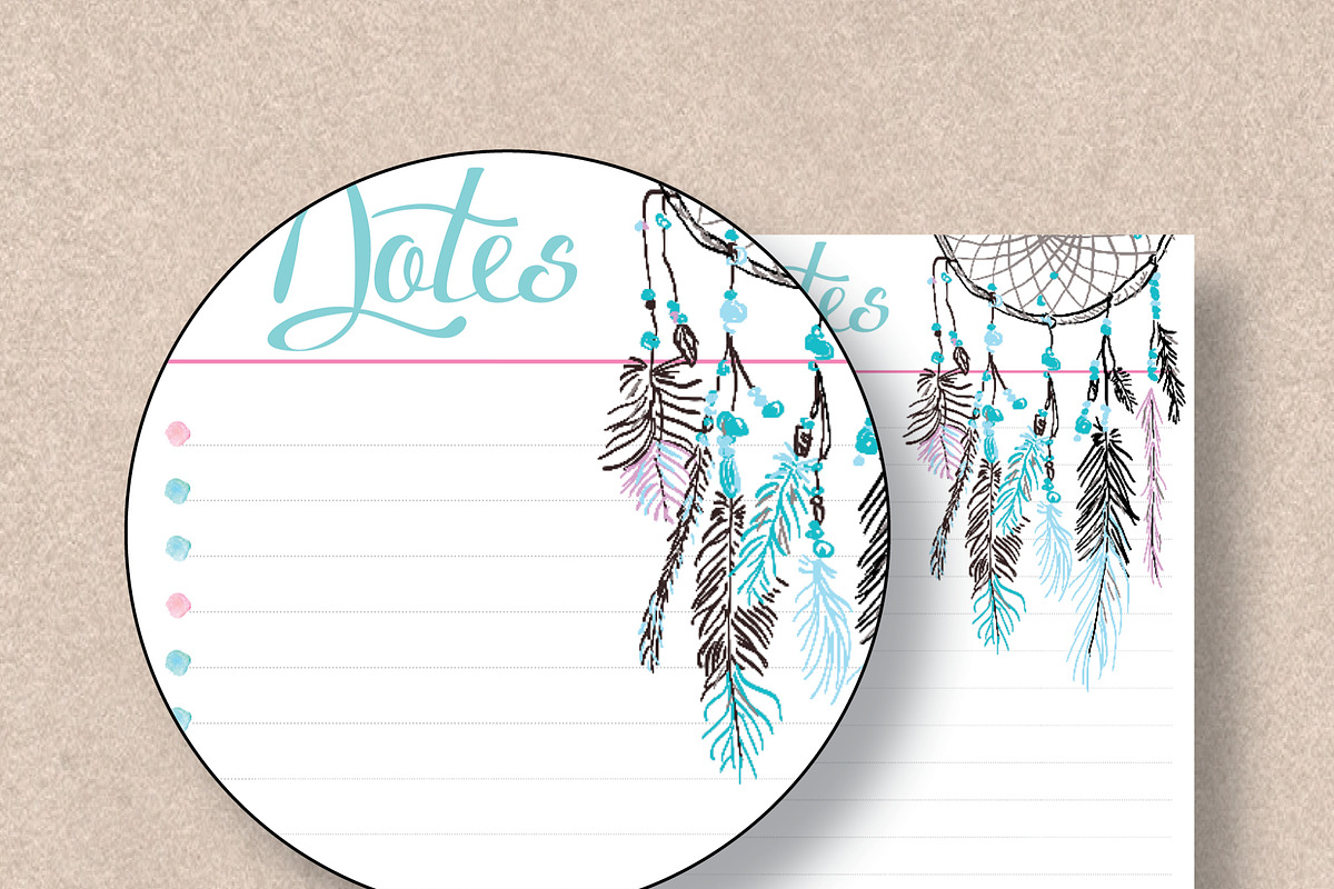Dream Catcher Printable Planner, a Stationery Template by Stick with Sam (Photo 4 of 4)