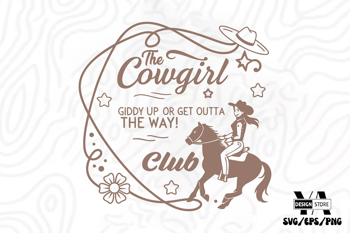 Vintage Western CowGirl SVG Bundle, an Object Illustration by Ya_ Design Store (Photo 6 of 11)