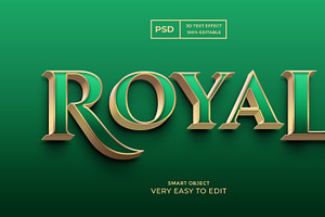 Royal Golden 3d Text Style Effect