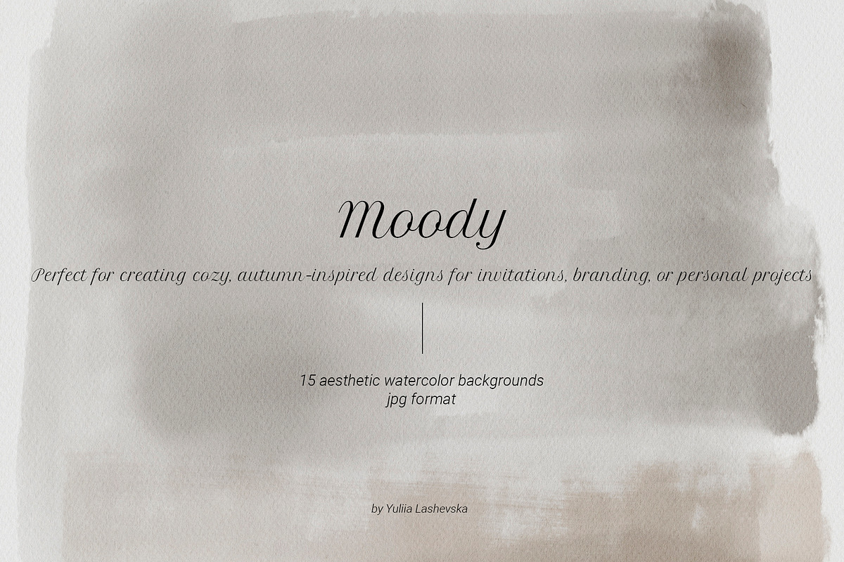 MOODY watercolor neutral backgrounds, a Texture Illustration by Yuliia Lashevska (Photo 7 of 9)