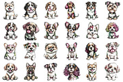 Breeds of Cute Dogs Clipart, a Seasonal Illustration by designcity5 (Thumbnail 2 of 5)