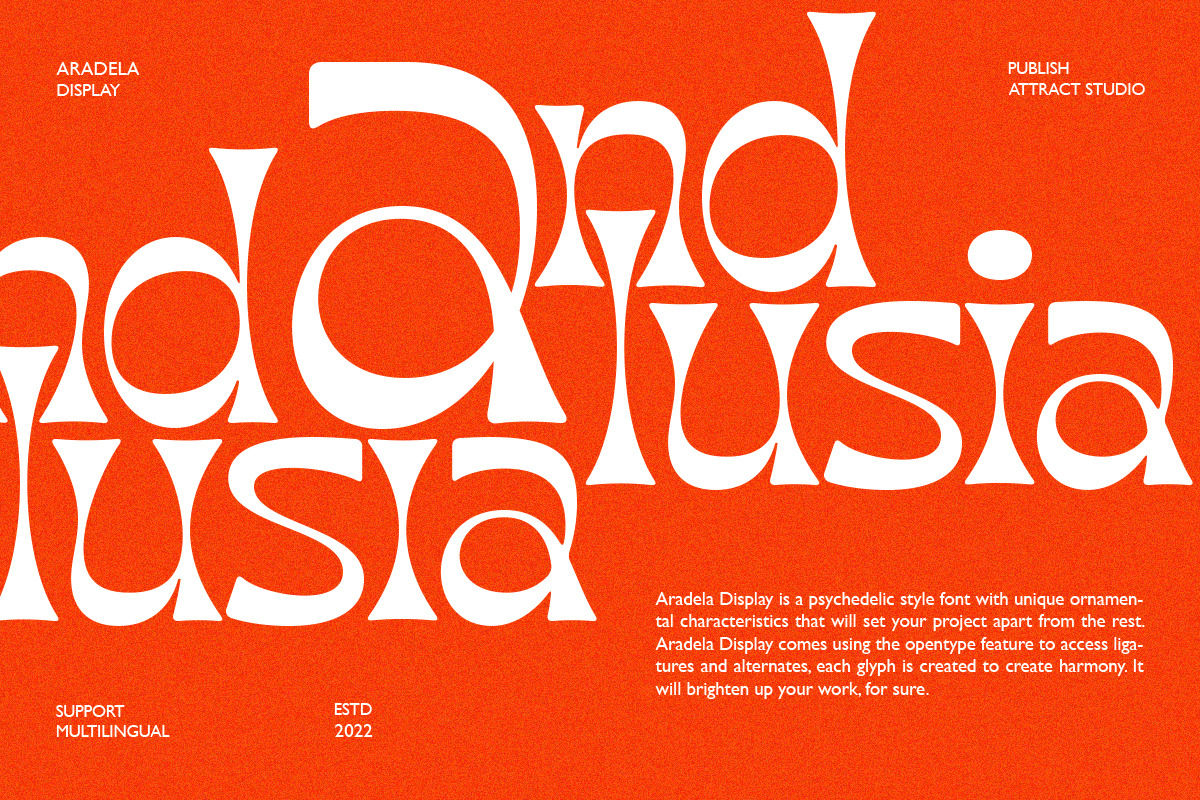Aradela Display, a Serif Font by Attract Studio (Photo 3 of 13)