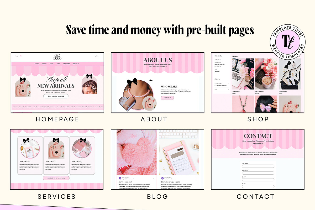 Pink Wix Studio Template, a Wix Template by Template Twist Shop (Photo 6 of 10)