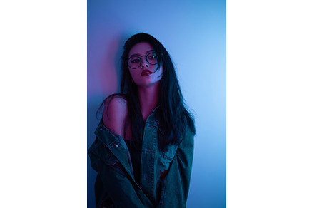 Studio Portrait of Asian Woman Over, a Person Photo by Emotion photo