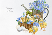 Watercolor spring easter clipart, a Seasonal Illustration by yana.fefelova (Thumbnail 5 of 5)