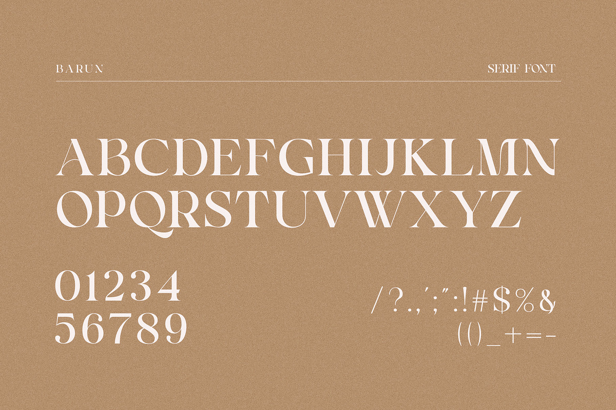 Barun Elegant Serif Font Typeface, a Serif Font by Perfectype (Photo 6 of 6)
