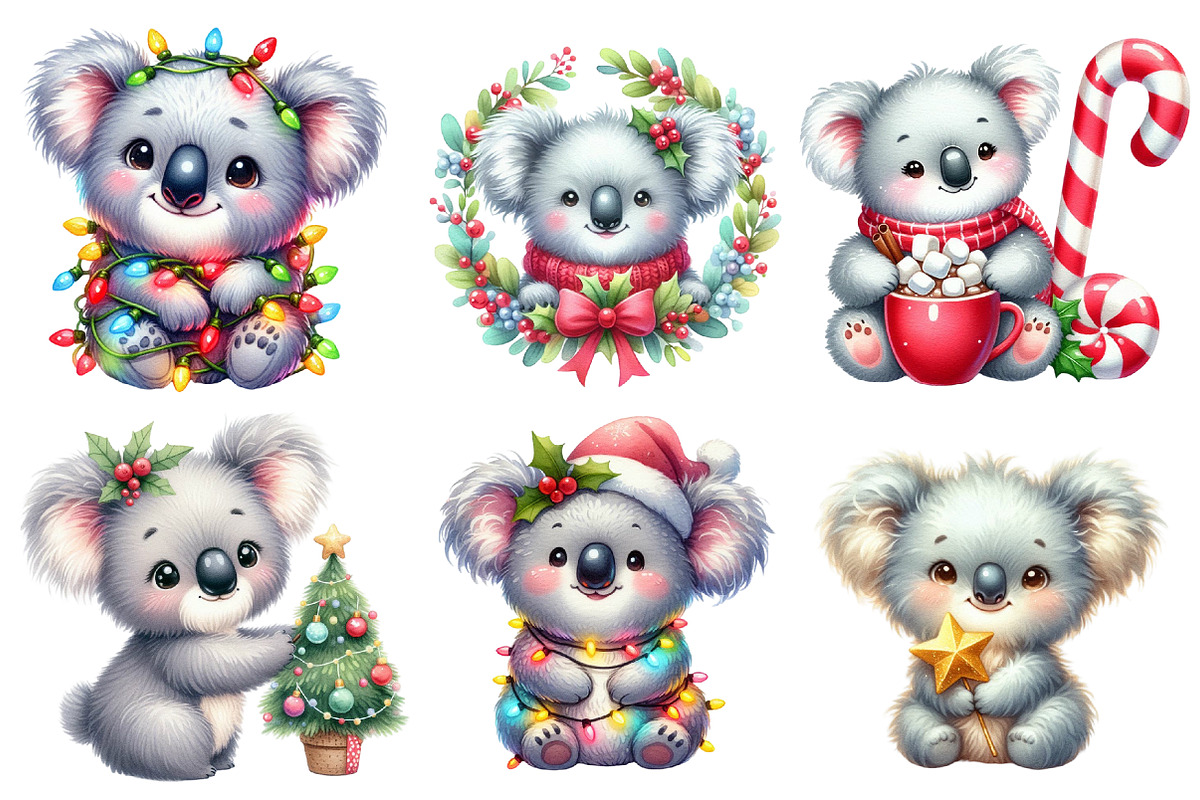 Christmas Koala PNG, Koala Clipart, an Illustration by Designworld (Photo 3 of 5)