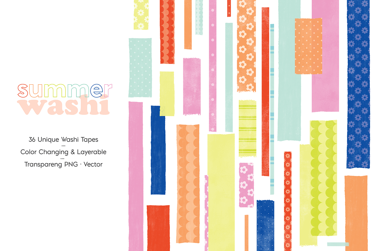 Summer Washi Tape Mockup, an Object Graphic by cassi has hobbies (Photo 1 of 3)