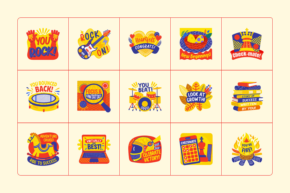 Congratulations Stickers Set, an Emoji Icon by Creative Stall (Photo 6 of 9)