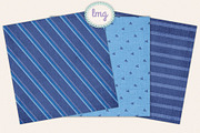 Blue Jean Digital Scrapbook Papers, a Pattern Graphic by Lavender Mint Graphics (Thumbnail 5 of 5)