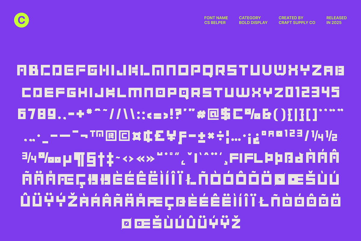 CS Belper – Futuristic Font, a Sans Serif Font by Craft Supply Co. (Photo 8 of 8)