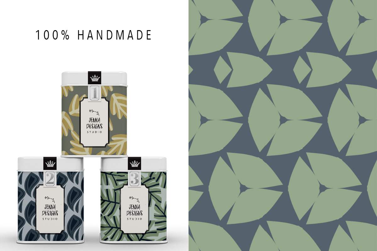16 Velvet Jade Botanical Patterns, a Pattern Graphic by Jennadesigns (Photo 3 of 10)