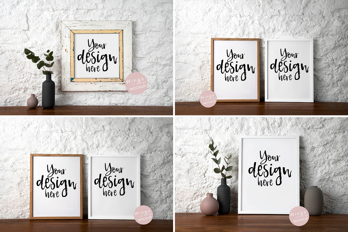 Rustic Picture Frame Mockup Bundle, a Product Mockup by wings of design (Photo 8 of 9)