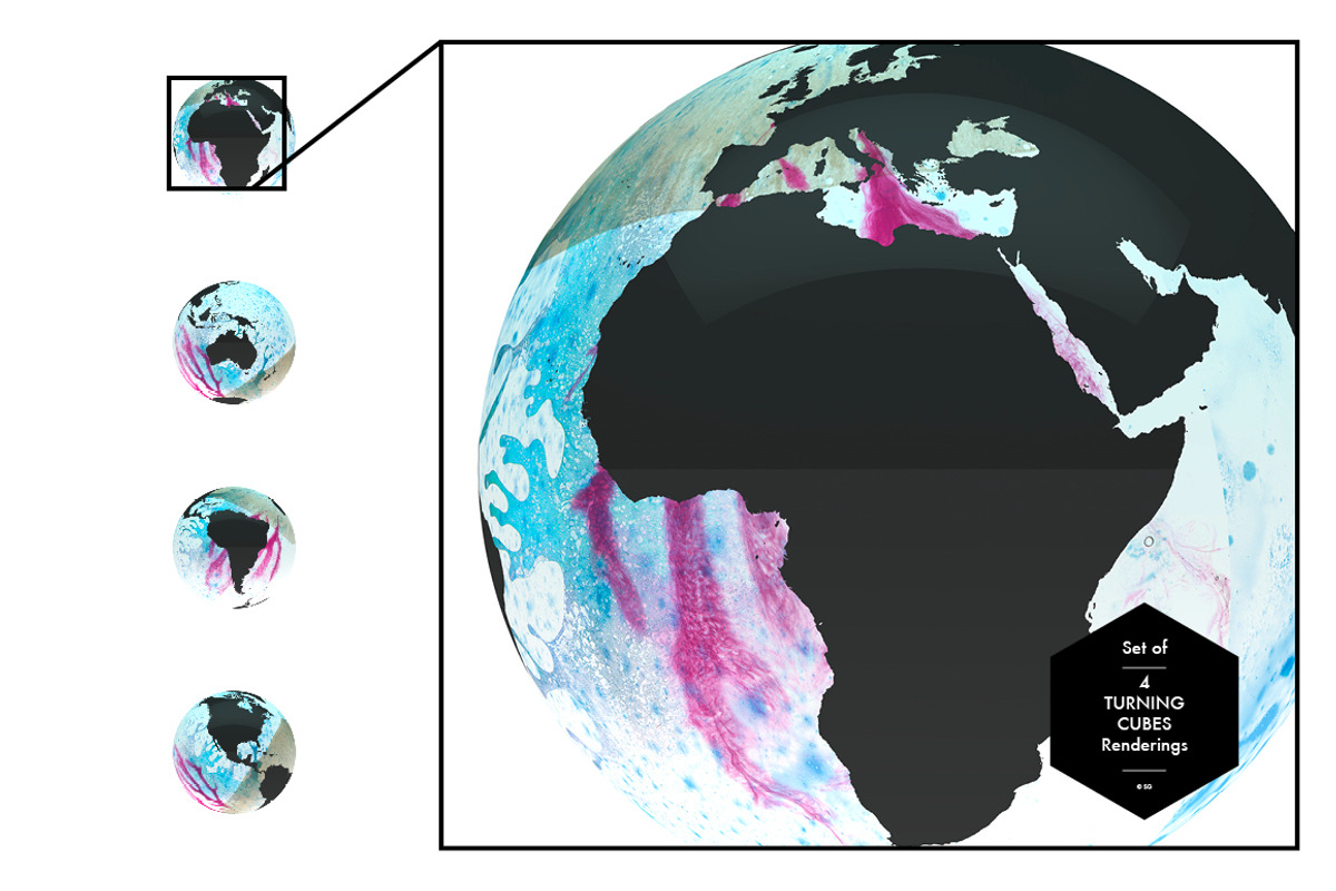 Set of 4 Watercolour Globes Renders, a Graphic by helloSG (Photo 2 of 2)