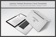 Laptop Folded Business Card Template, a Business Card Template by Graphicdome (Thumbnail 1 of 4)