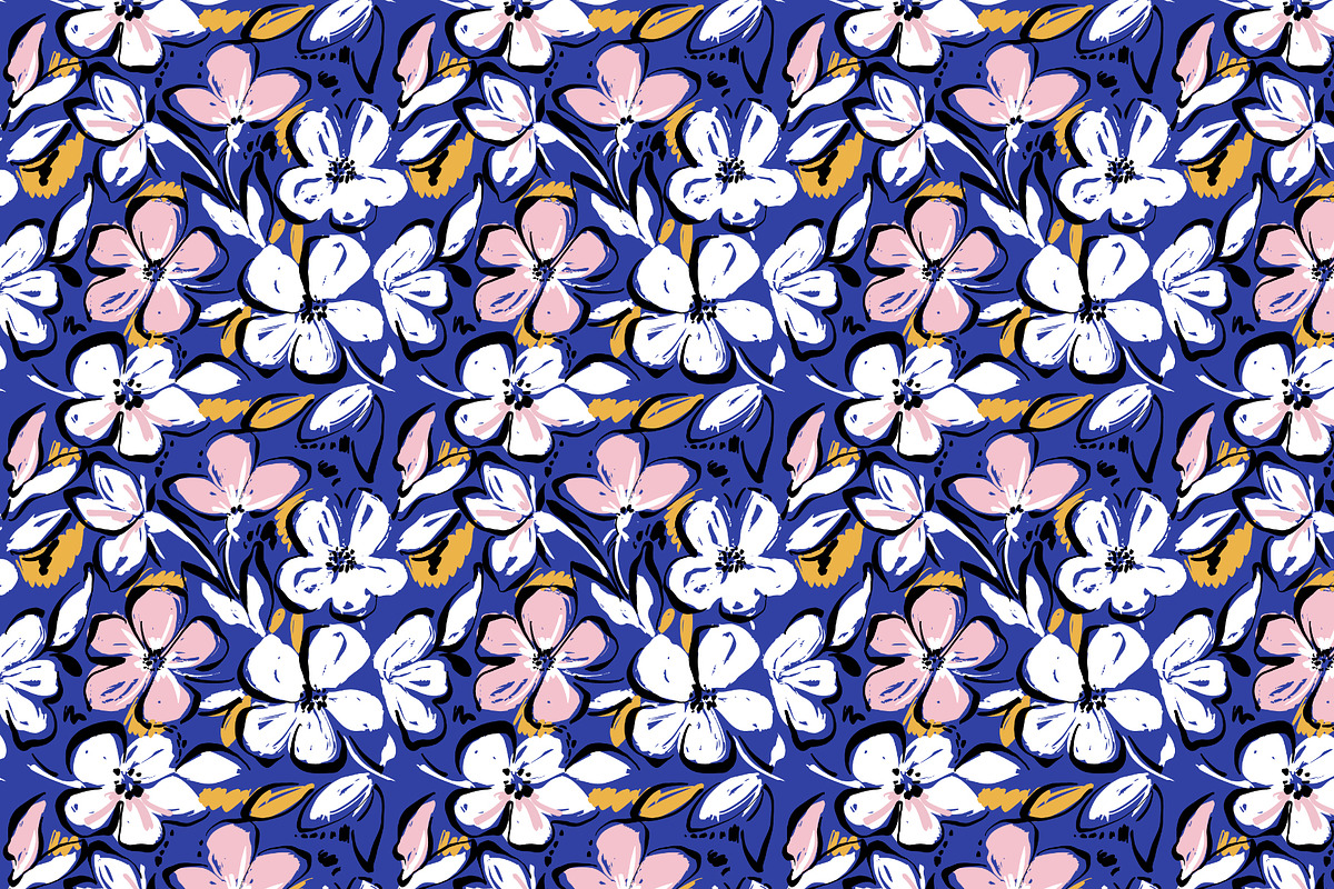 Brush dance. Pattern & elements, a Pattern Graphic by Tilling (Photo 3 of 5)